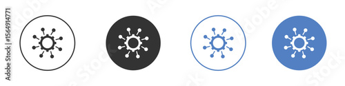 Microservices icon Thin line design. Vector Graphic. EPS 10