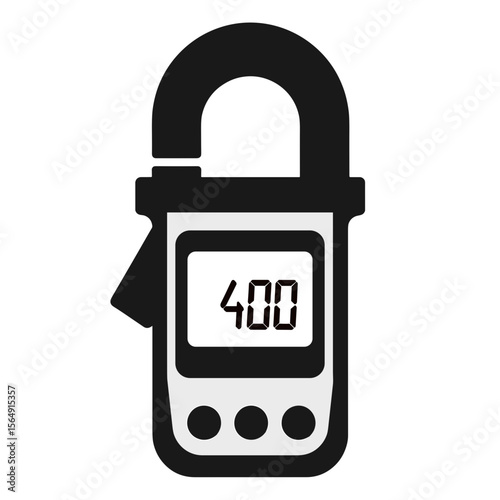 Digital multimeter shows 400 on screen. Device measures voltage current and resistance.