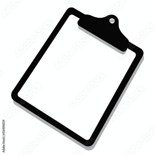 Clipboard with blank sheet of paper.  Simple clipboard mockup for checklist, to-do list, or notes.  This design is perfect for creating a professional image for your construction materials business.