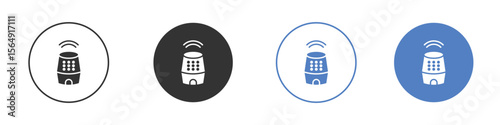 Smart speaker icon Thin line design. Vector Graphic. EPS 10