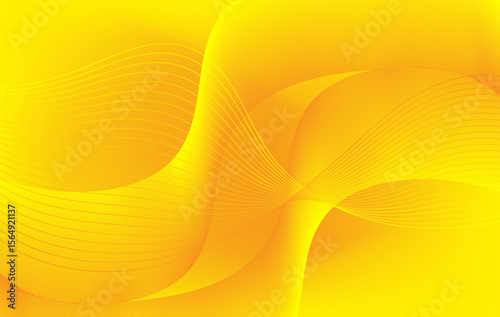 Modern yellow abstract wallpaper with luminous swirling lines and subtle gradients.  Perfect for corporate presentation slides, banners, and digital backdrops.