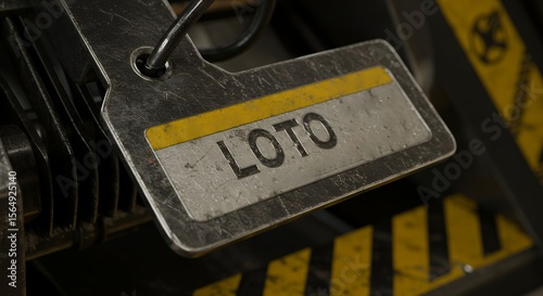 LOTO Tag Metal Close Up
