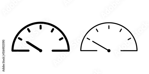 Vector illustration of Speedometer icon set isolated on transparent background