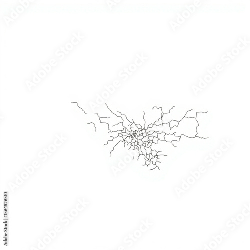 An abstract representation of a city map with interconnected lines on a white background showing urban design