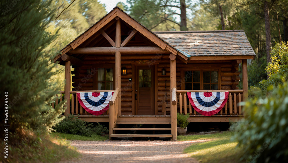Naklejka premium traditional wooden house