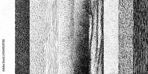 Seamless hatching and crosshatch texture kit for artistic design projects