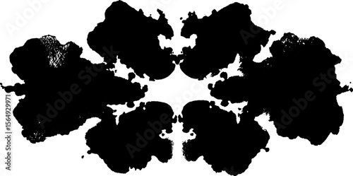Rorschach style ink blot symmetry design for interpretation and analysis