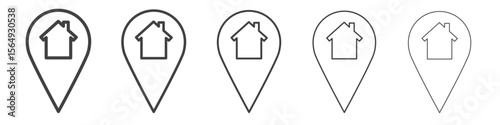Address icon Line graphics illustration symbol
