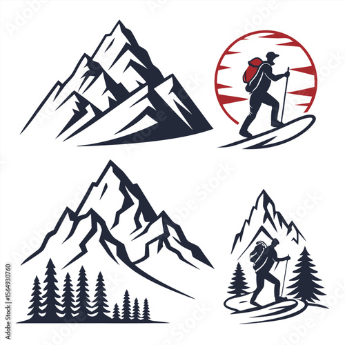 vector illustration of a set of icons ,ai generation