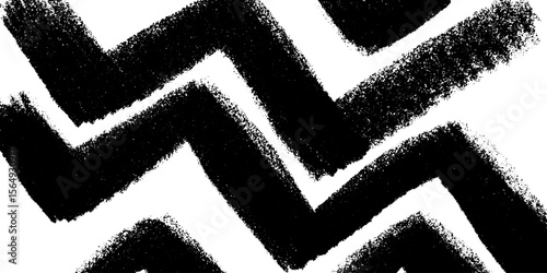 Abstract zigzag pattern with hand drawn black sketchy lines for design