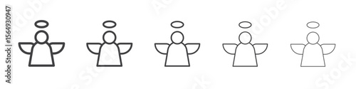 Angel icon Line graphics illustration symbol