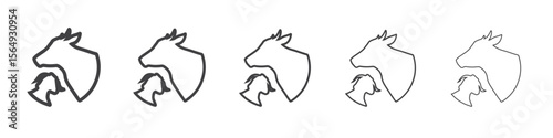 Animal husbandry icon Line graphics illustration symbol