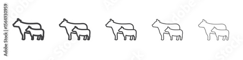 Animal husbandry icon Line graphics illustration symbol