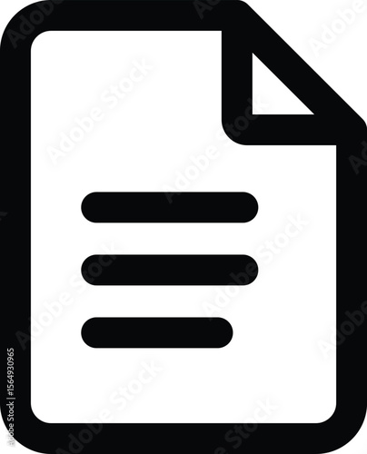 Document File Icon in Line Style
