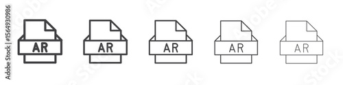 AR File Document Icon Line graphics illustration symbol