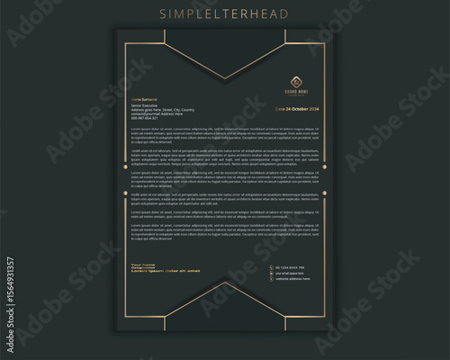 Minimalist luxury business letterhead, Corporate, modern, unique letterhead design, official project template 