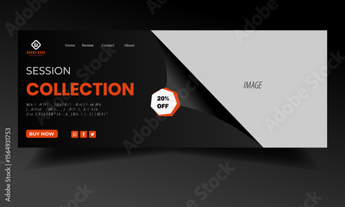 Fashion sale offer social media facebook cover and new season fashion sale shopping banner design