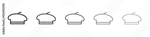Beret icon Line graphics illustration symbol