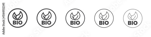 Bio vector icon Line graphics illustration symbol