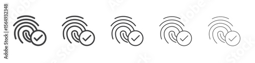 Biometric icon Line graphics illustration symbol