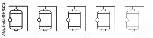 blood bag icon Line graphics illustration symbol
