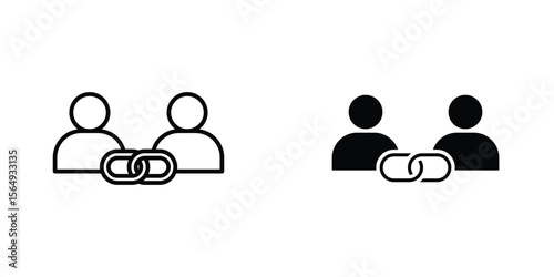 Affiliate link icon design collection. Vector sign and symbol for UI designs