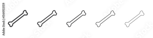 Bone icon Line graphics illustration symbol