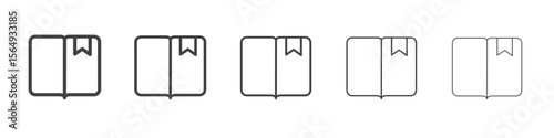 Bookmark icon Line graphics illustration symbol