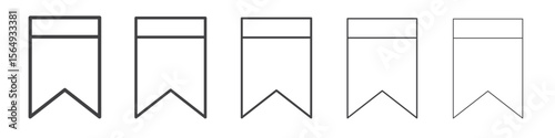 Bookmark icon Line graphics illustration symbol