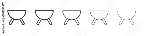brazier icon Line graphics illustration symbol