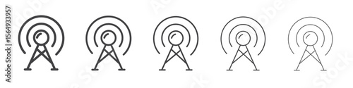 Broadcast Icon Line graphics illustration symbol