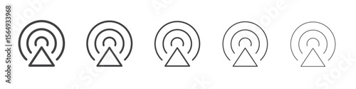Broadcast Icon Line graphics illustration symbol