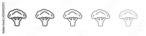 broccoli icon Line graphics illustration symbol