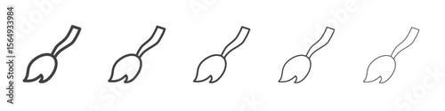 broom icon Line graphics illustration symbol