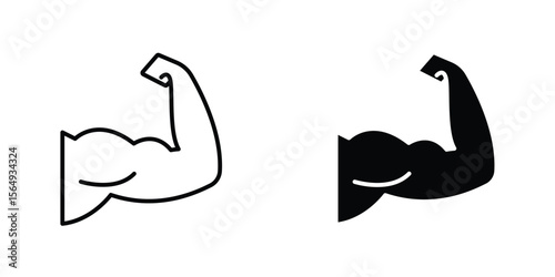 Arm icon design collection. Vector sign and symbol for UI designs