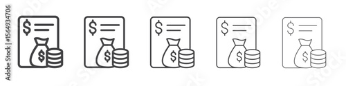 Business Investments growth Icon Line graphics illustration symbol