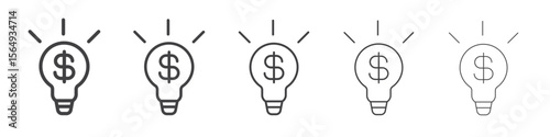 Business idea icon Line graphics illustration symbol