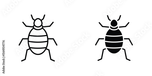 Bedbug icon design collection. Vector sign and symbol for UI designs