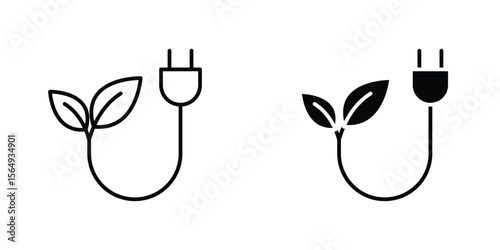 Biomass energy icon design collection. Vector sign and symbol for UI designs