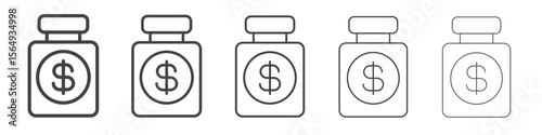 Business Remedy icon Line graphics illustration symbol