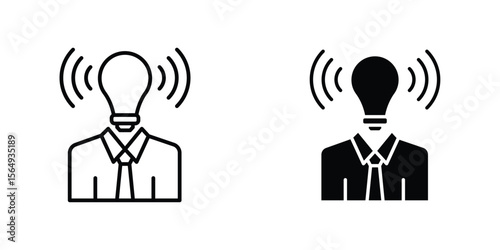 Brand awareness icon design collection. Vector sign and symbol for UI designs