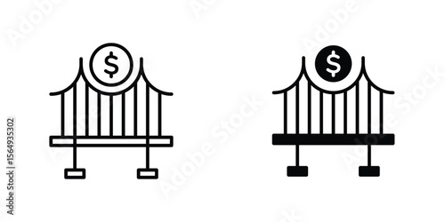 Bridging loan icon design collection. Vector sign and symbol for UI designs