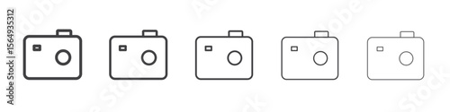 Camera icon Line graphics illustration symbol
