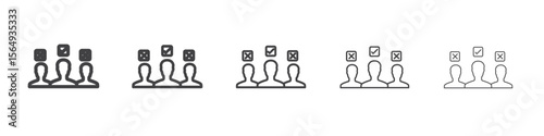 Candidate icon Line graphics illustration symbol