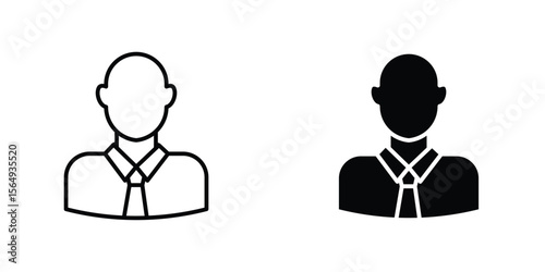 Businessman icon design collection. Vector sign and symbol for UI designs