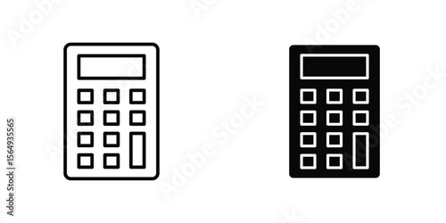 Calculator icon design collection. Vector sign and symbol for UI designs