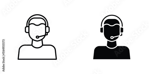 Callcenter icon design collection. Vector sign and symbol for UI designs