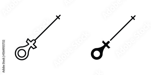 Car dipstick icon design collection. Vector sign and symbol for UI designs