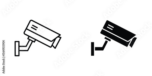 CCTV icon design collection. Vector sign and symbol for UI designs