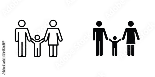 Child custody icon design collection. Vector sign and symbol for UI designs